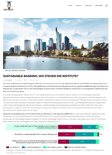 Sustainable Banking: Wo stehen die Institute?